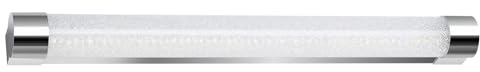 BRILONER - Spiegelleuchte Bad einstellbar in warmweiß und neutralweiß, dimmbar in Stufen, Speicherfunktion, Badezimmerlampe, Spiegellampe Bad, Lampe Badezimmer, Badlampe, 59,2x6,7x5,4 cm, Chromfarbig