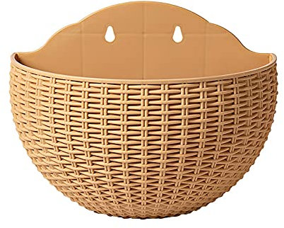Funight Pot De Fleur 10 Couleurs, Pot De Fleurs Mural Exquis, Panier De Plantes à Suspendre Au Mur, Conteneur De Plantes pour Balcon De Jardin Extérieur Kaki