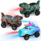 Autorennbahn Auto Spielzeug Kompatibel mit Autorennbahn & Magic Rennbahn - Dinosaurier Spielzeug Strax Autobahn , Dino Spielzeugs , 2 Dino & 1 Einhorn mit LED ,Tracks Cars ,Geschenke Junge 2 3 4 Jahre