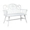 JKXWX Gartenbank Outdoor Rückenlehnenbank Schmiedeeisen Sofa Retro Alt Bank Freizeit Doppelstuhl for Wohnzimmer Garten Balkon Innenhof (weiß/schwarz) Außenbank (Color : White)
