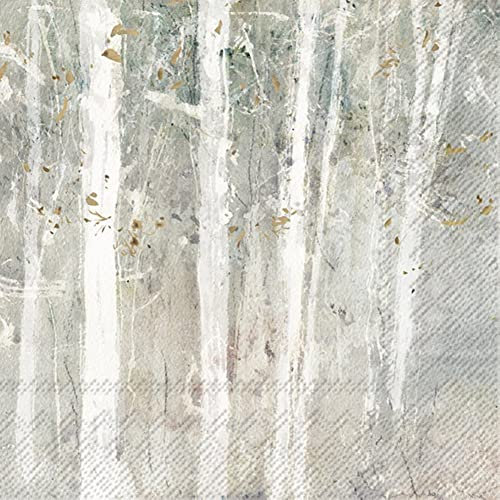 IHR Ideal Home Range - Papierservietten WOODLAND FOREST nature 20 St. Cocktail-Servietten 25 cm x 25 cm