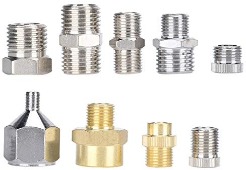 Airbrush Adapter Set 9 Stück Steckverbinder Set für Spritzpistole Adapter Kit Airbrush Kupplung männlich und weiblich Anschluss für Airbrush Kompressor