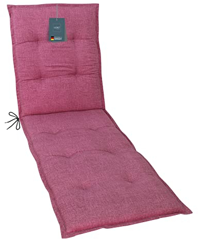 LILENO HOME Lot de 1 coussin pour chaise longue de jardin Rose 190 x 60 x 60 x 6 cm