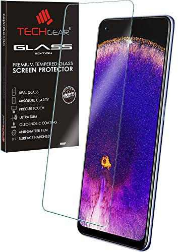 TECHGEAR Protection Écran en Verre Trempé Compatible avec Oppo Find X5 Lite 5G, Protecteur d'Écran Original en Verre Trempé [2.5D Bord Arrondi] [9H] [Clair Crystal] [Anti Rayures] [sans Bulles]