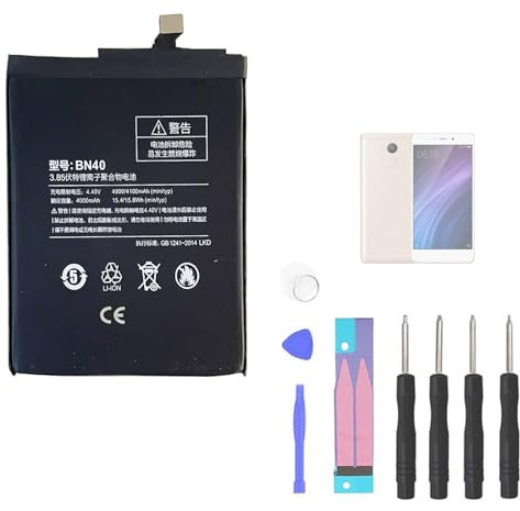 Aousavo BN40 ersatz akku Kompatibel mit Xiaomi Redmi 4 Pro mit Free Toolkit