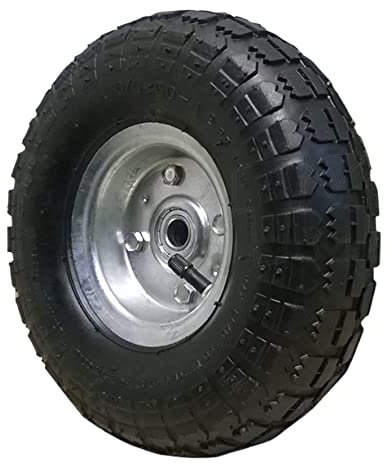 MXMAN Wheelbarrow Wheel Replacement - 10 Pneumatic Wheels & Tyres - Folding Hand Truck & Trolley Wheels - Easily fit