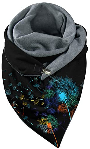 Damen Schal Baumwolle Dreieckstuch Frauen Winterschal Herbstschal Warm Dreieck Schal Halstuch Scarf