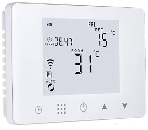 Cronotermostato digitale wi-fi da parete o per cassetta 503 alexa google ios android crono termostato programmabile per caldaia a gas 220v Bianco