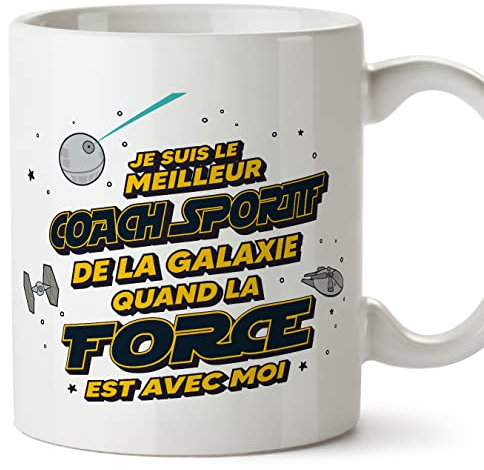 Mugffins Tasses pour COACH SPORTIF - En Français - Cadeau original pour COACH SPORTIF homme - Meilleur de Galaxie Quand Force Avec Moi - 11 oz / 330 ml