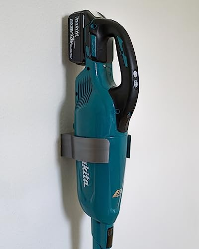 Generisch Wandhalterung Halter für Akku-Staubsauger Silber/Grau passend für Makita DCL 281, DCL180, DCL181, DCL183