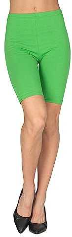 looksy Leggings corti da donna in cotone, lunghezza al ginocchio, estivi, yoga, sport, verde, XXL