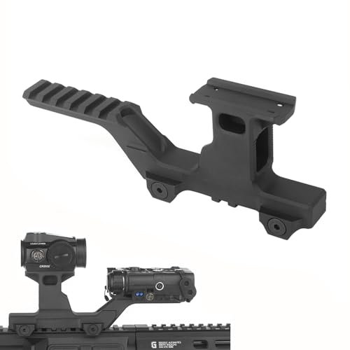 QIRUIMY Red Dot Sight Combo Base Adaptateur de Base de Montage de Montage de portée de Montage Micro Red Dot Picatinny Rail Tactical Micro Red Spot pour viseur Optique T1 T2 H1 H2 (Noir)