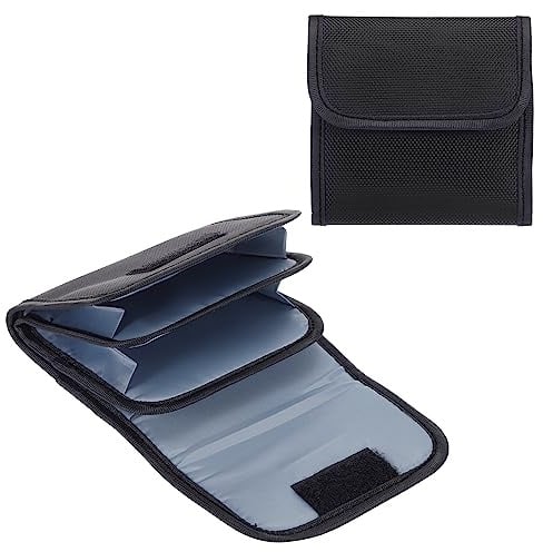 PATIKIL 82mm Kamera Filtergehäuse 3 Tasche Kamera Filtergehäuse Beutel Wasserbeständig Staubdicht Filter Tragetasche für Fotografie Filter Lagerung Schwarz