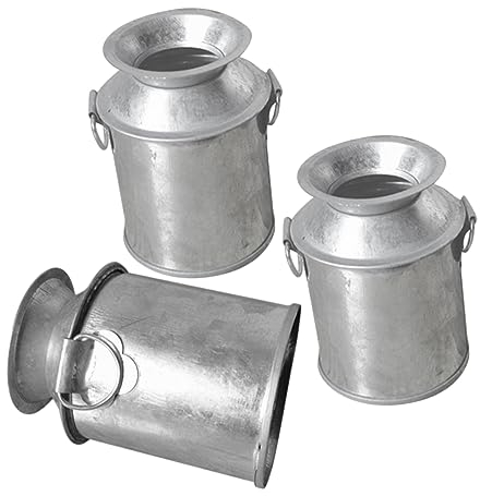 ABOOFAN 3pcs Succulent Flower Pot Milk Jug Vase Milk Can Vase Bucket Pails Miniature Plant Pot Mini Tin Pails Tiny Pails for Crafts Small Milk Pail