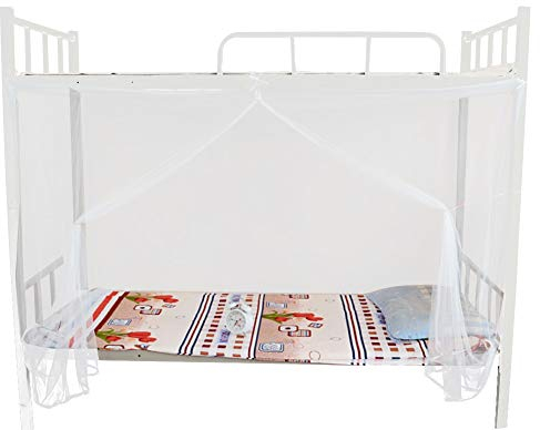 Haofy Etagenbett-Baldachin, Moskitonetz für Bett, 4 Eckpfosten-Etagenbett, Etagenbett-Vorhang, weiß (150x195x170cm)