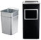 Poubelle à Cendrier,Poubelle en Acier Inoxydable avec Cendrier,Cendrier sur pied avec poubelle Inox pour Hall d'hôtel, centre commercial, supermarché, bureau