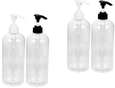 MUCKLILY 4stücke Klare Seifenspender Mit Pumpe Transparentes Design Für Handseife Shampoo Und Lotion Für Badezimmer Und Küche