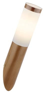 Globo BOSTON Wandaußenleuchte Holzoptik E27 Fackelform IP44