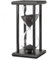 Elegant 1 Hour Sand Timer - Black Wood Frame | Decorative Hourglass for Office, Home, Coffee Table, Bookshelf, School | Durable Glass (Black)