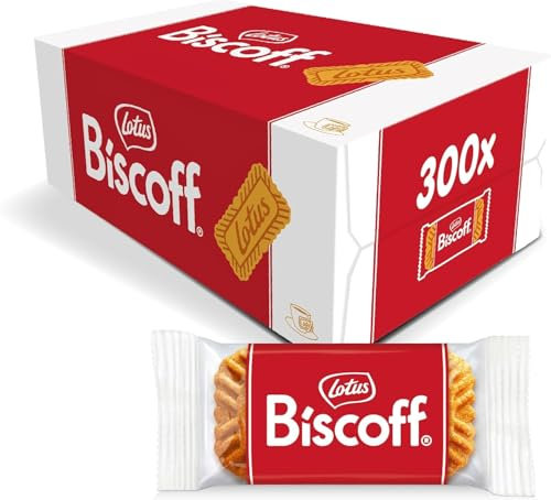 Biscoff Indivuidually Wrapped Welcome Biscuits with Caramelised Taste Lotus 300 Pieces (1875g) (1 Box - 300 Biscuits)