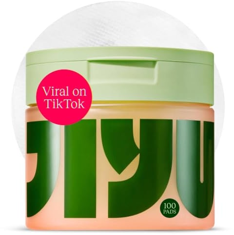 JiYu Toning Polish Pads - Korean Skincare for Dark Spots, Wrinkles & Dull Skin - Hydrating Facial Treatment with Snail Mucin, Niacinamide, Peptides & Centella - 100 Count