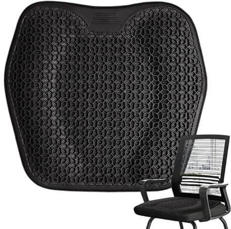 Gel-Sitzkissen – Waben-Kühlgel-Sitzkissen | Dickes großes Kissen, weich, atmungsaktiv, Kühlgel für Rollstuhl, Auto, langes Sitzen