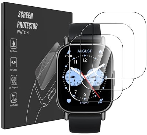 Pollachi [3 Piezas Protector de Pantalla para Xiaomi Redmi Watch 5 Lite,Cristal Templado,9H Dureza Anti-Arañazos,Antihuellas,HD Transparente,Ultra Resistente