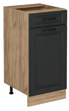 Vicco Küchenunterschrank R-Line, Anthrazit Landhaus, 40 cm ohne Arbeitsplatte