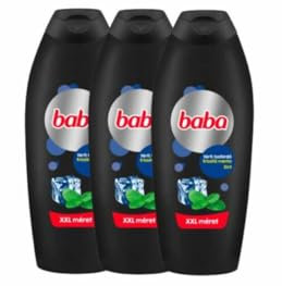 BABA Duschgel für Männer XXL - Minzduft - 3 x 750ml