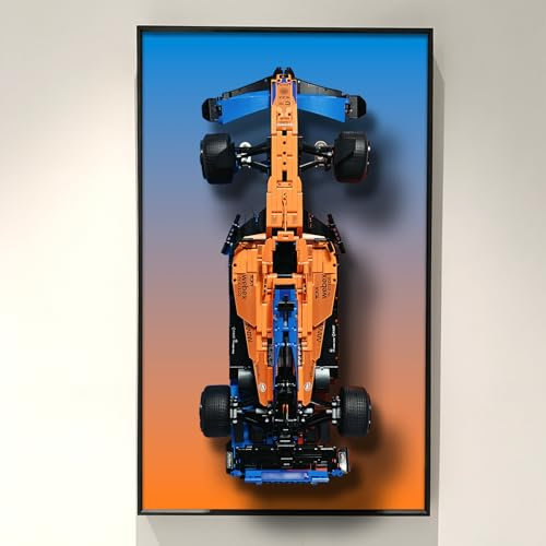 ICUANUTY Placa de pared para Lego Technic McLaren Fórmula 1 42141, compatible con pantalla Lego Car, ideas de regalo para entusiastas del soporte de pared de vehículos Lego, solo placa de pared,