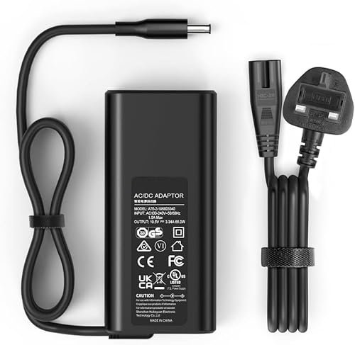 19.5V 3.34A 65W Laptop Charger Compatible for Dell Inspiron 15 14 3515 3585 3000 5000 5510 5570 7000 7570 7415 Vostro 5410 3425 3515 3559 P129G P143 OptiPlex 9020 3020 3050 3060 Power Adapter Cable