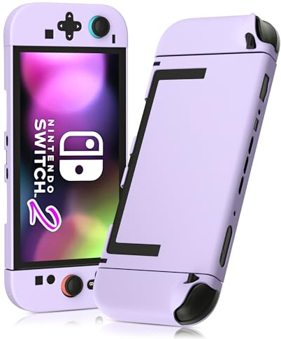 RHOTALL Lila Dockable Case für Nintendo Switch 2 2025, schützende PC Shell Case, Slim Design Cute Controller Cover mit abnehmbarem Joycon Kompatibel mit New Nintendo Switch 2 7.9