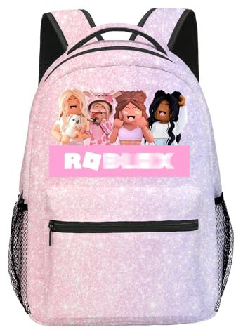 PQKL-party Roblx Rucksack Mädchen Roblx Anime Rucksack Damen, Schulrucksack Teenager, Laptoptasche, für Mädchen