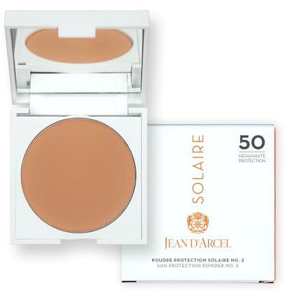 JEAN D'ARCEL SOLAIRE poudre protection solaire no.1 - Sonnenpuder matt mit LSF 50 für ein perfektes Finish - Mit UVA- & UVB-Filter - 9,5 g