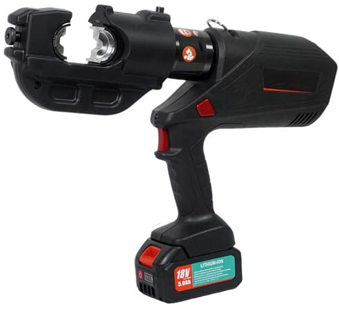 OZBME Cortador de Cables hidráulico a batería. Crimpadora de Cables Recargable a batería para Abrazaderas de Cobre y Aluminio (300) (400)