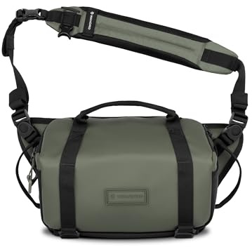 WANDRD Brand New ROGUE Sling V2 Bag: Weatherproof Casual Carry Bag with Quick Access, Customizable Interior, Laptop Cover and Tripod Pocket, Wasatch Green, 6L, Scarf