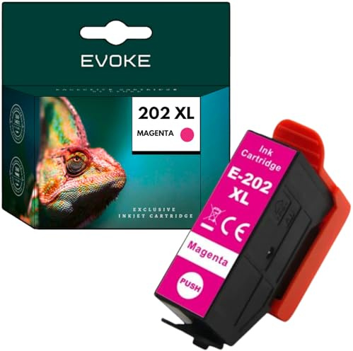 EVOKE 202 XL Tinte kompatibel zu Epson Expression Premium XP-6000 XP-6005 XP-6100 XP-6105 Rot (Magenta) 800 Seiten 13ml