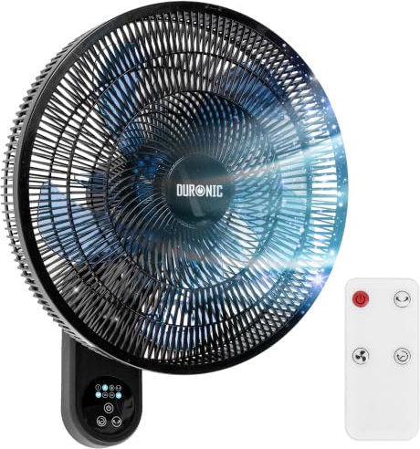 Duronic FN42 BK Ventilatore da Parete 50W 16 Pollici con 3 Velocità