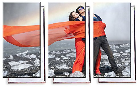 Unified Distribution Shah Rukh Khan Kajol Dilwale - Dreiteiler (120x80 cm) - Bilder & Kunstdrucke fertig auf Leinwand aufgespannt und in erstklassiger Druckqualität