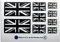 9X UK Union Jack bandiere in bianco e nero laminato decalcomania per casco e moto MioVespa collezione