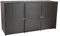Mülltonnenbox für 3X Tonnen bis 120 Liter, 190x66x110cm, Stahl + Polyrattan Geflecht braun