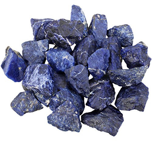 mookaitedecor 460g Sodalith Rohsteine Edelsteine Natürliche Kristalle Steine für Aquarium Dekoration Wicca & Reiki Heilsteine