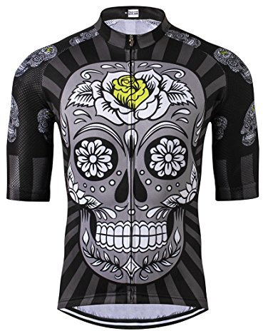 Radfahren Jersey Männer Bike Trikot Rennrad Sommer MTB Fahrrad Kleidung Kurzarm T-Shirts Sport Top atmungsaktiv Grau schwarz Größe L