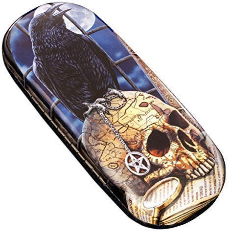 Gothic Brillenetui mit Rabe und Schädel - Salem | Fantasy Brillen Hardcase-Etui, Motiv von Lisa Parker