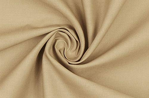 generisch Baumwolle - Uni/einfarbig - Meterware-Öko-Tex - 0,25 m-220g/lfm - Fahnentuch - Baumwollstoffe (Creme 5006)