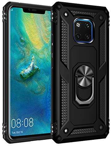 BestST Hülle für Huawei Mate20 Pro Hülle 360 Grad Handyhülle Bumper Case Robust Cover [Ultra Hybrid Schutzhülle ]+ Displayschutz für Huawei Mate20 Pro Schwarz