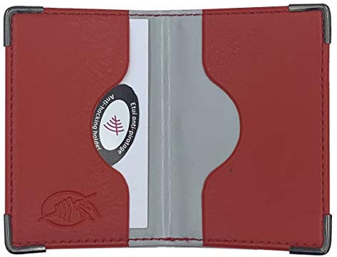 DCT Porte 2 Cartes bancaire blindés Rouge Anti-piratage Fabrication Française