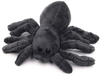 Onwomania Plüschtier Kuscheltier Stoff Tier Spinne Vogelspinne schwarz 20 cm