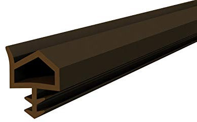 DQ-PP Türdichtung | Braun | 80 Meter | TPE Gummi | STD-06 | Falzbreite: 12mm Nutbreite: 4mm | Zimmertürdichtung Gummidichtug Dichtband Zarge Zargendichtung Dichtprofil Holztür