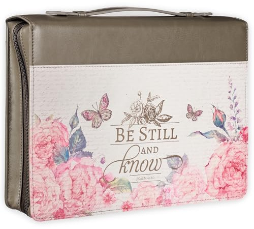 Bible Cover Extra Large Fashion Be Still Pink Butterfly